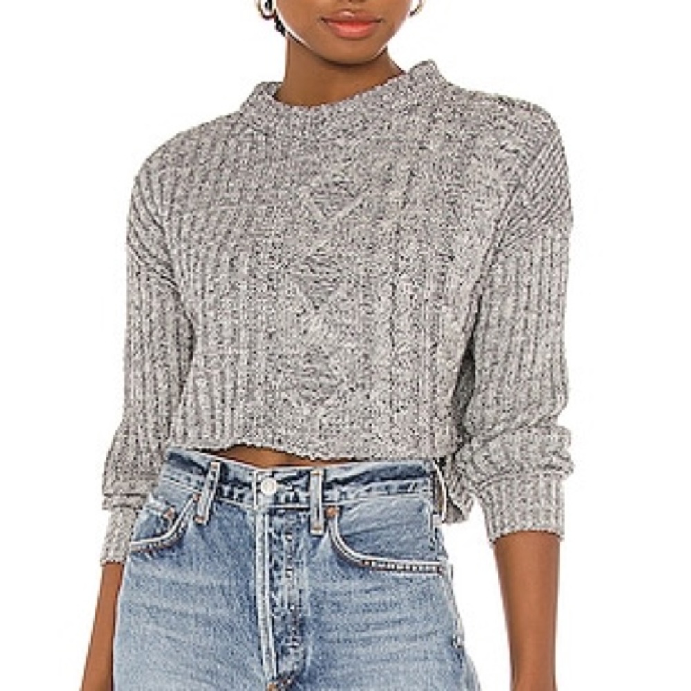 Free People On Your Side Gray Pullover